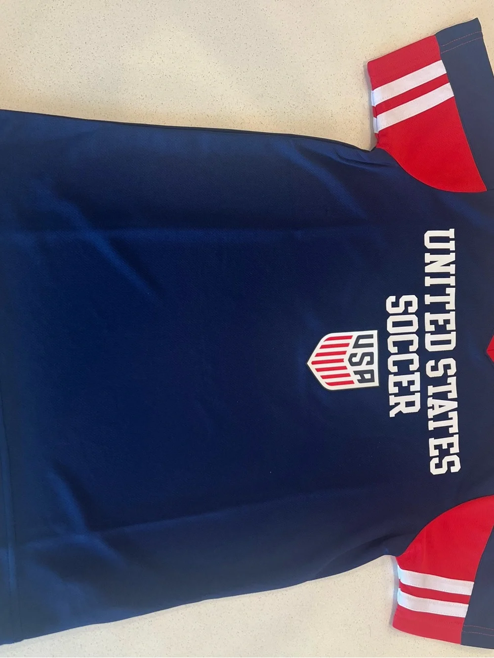 United States Soccer Kids Jersey - Navy with Red Accents